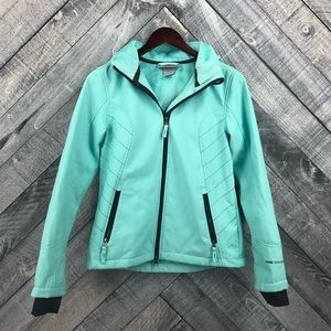 Mint Colored Mid Weight Coat w/ thumb hole sleeves